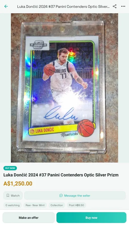An item page with buy now, make an offer and message the seller